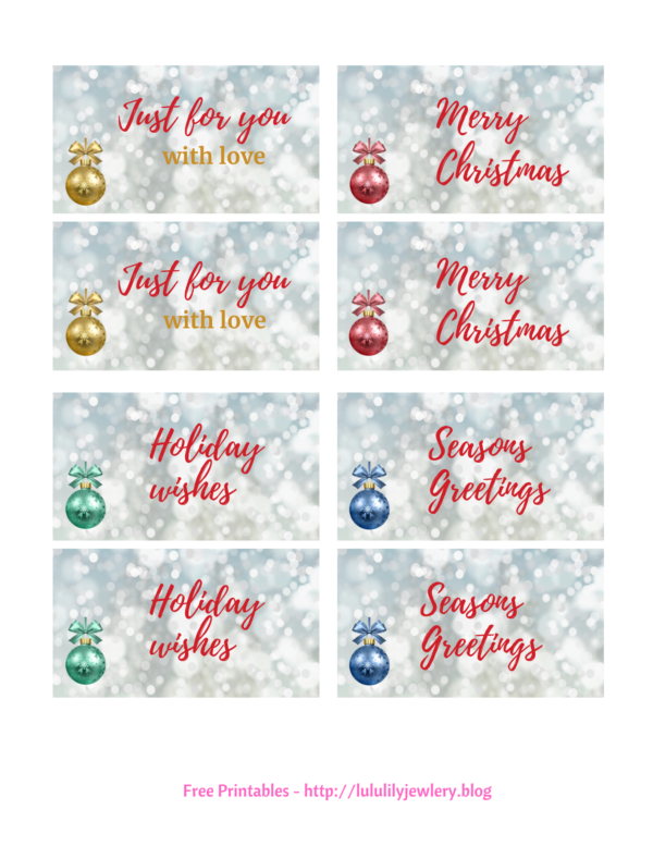 Christmas Bauble Gift Tags