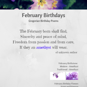 February Birthstone Poem