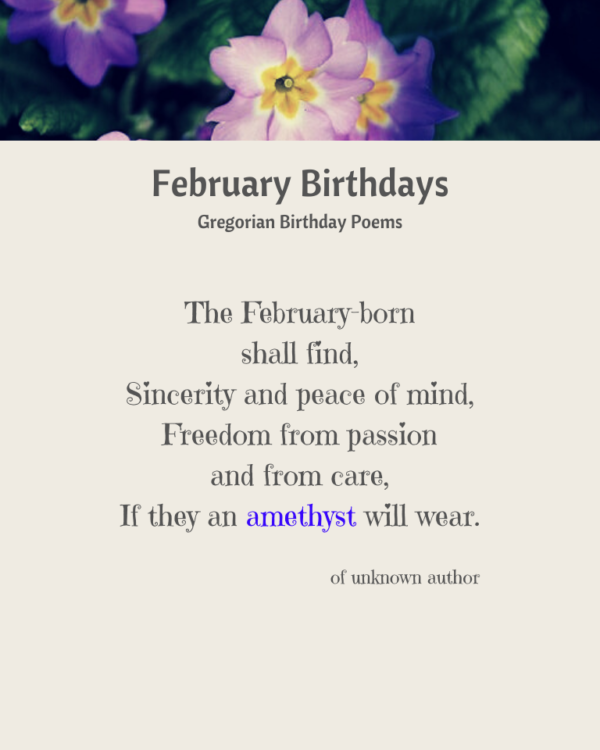 Gregorian Birthstone Poems | Archives | Lululily Blog