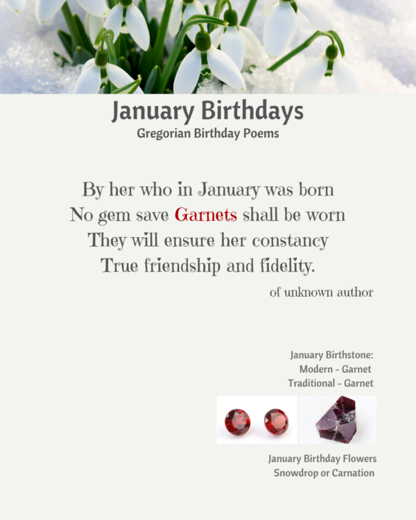January Birthday Poem