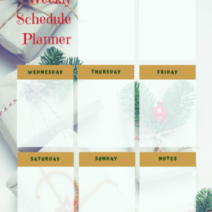 Weekly Planner - Christmas