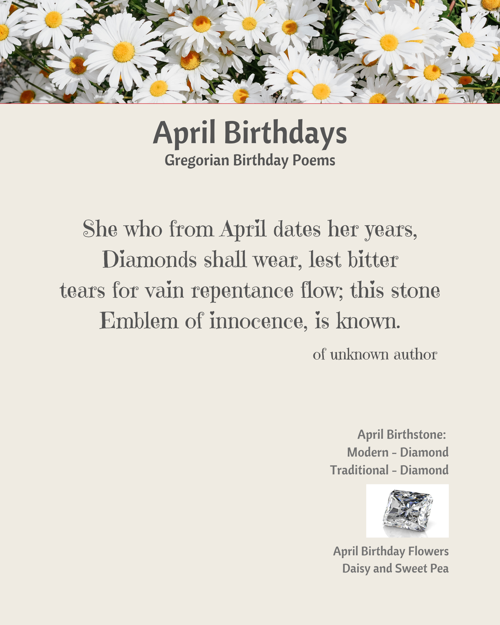 April Birthday Poem