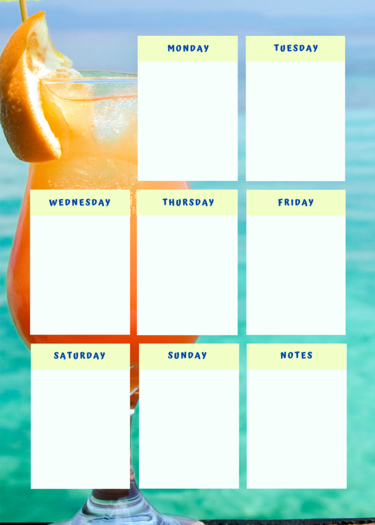 Cocktail Time Colorful Printable