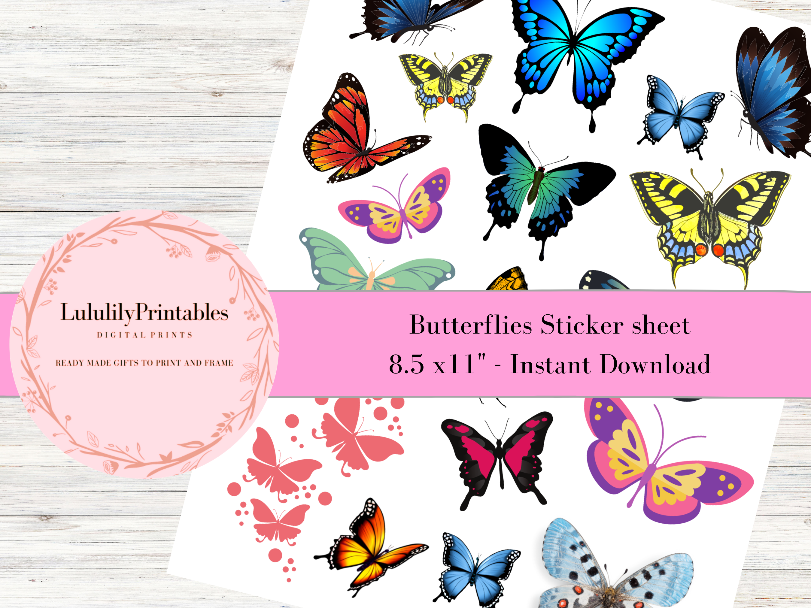 Printable Butterfly Stickerss