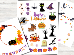 Printable Halloween sticker sheets