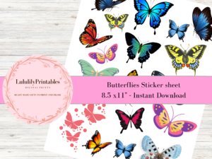 Printable Butterfly Stickers